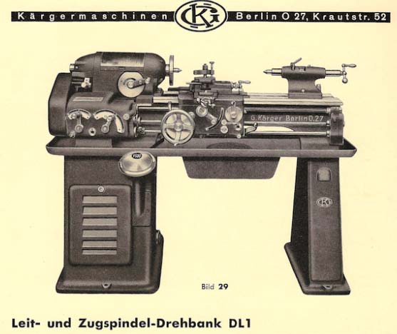 Загальний вигляд токарно-гвинторізного верстата DL-2 компанії G.Kärger Загальний вигляд токарно-гвинторізного верстата DL-2 компанії G.Kärger